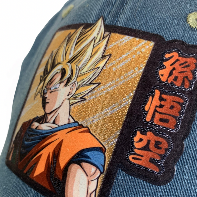 Gorra Dragon Ball Goku Super Saiyan Azul-Beige Vintage