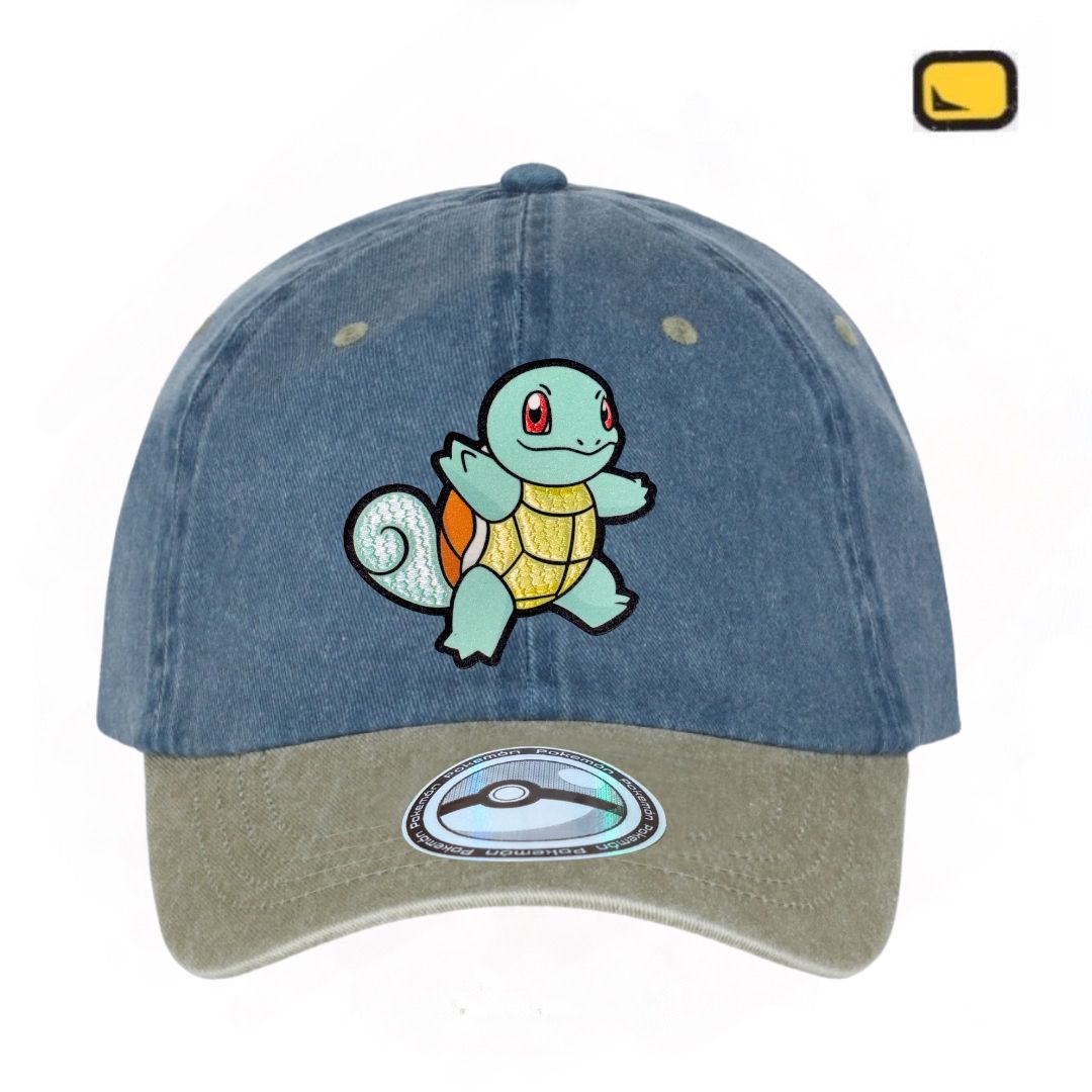 Gorra Pokémon Squirtle Azul/Beige Tipo Deslavada