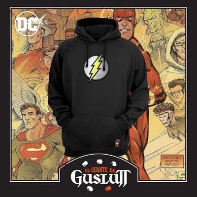 Hoodie DC Comics Flash Logo Clásico Negra