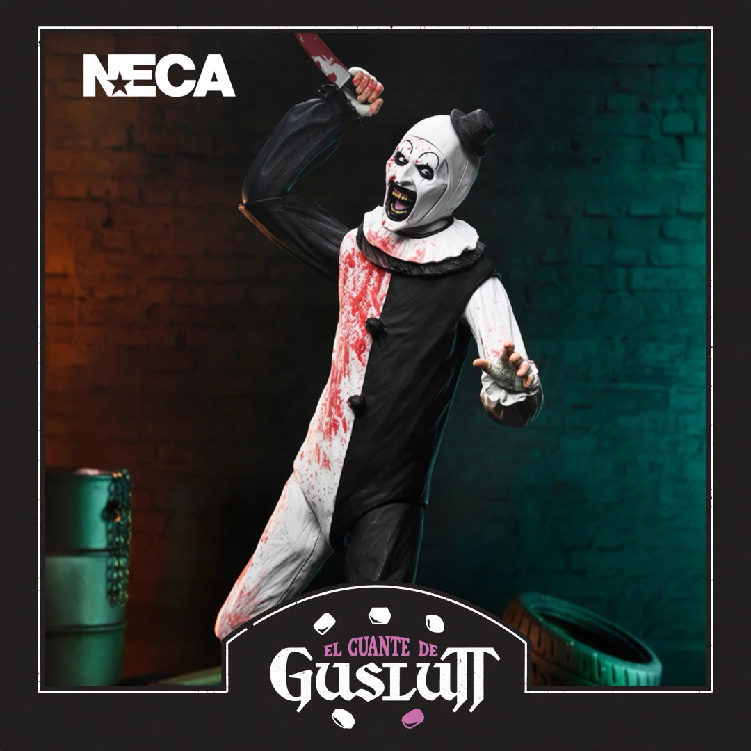 Figura NECA Terrifier ll Art The Clown (Blood Splattered) Versión Ultimate