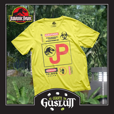 Playera Jurassic Park Biohazard Amarilla