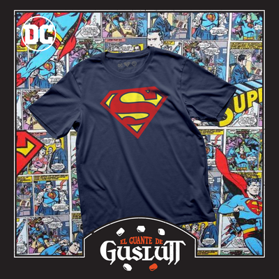 Playera DC Comics Superman The Man of Steel Azul Marino