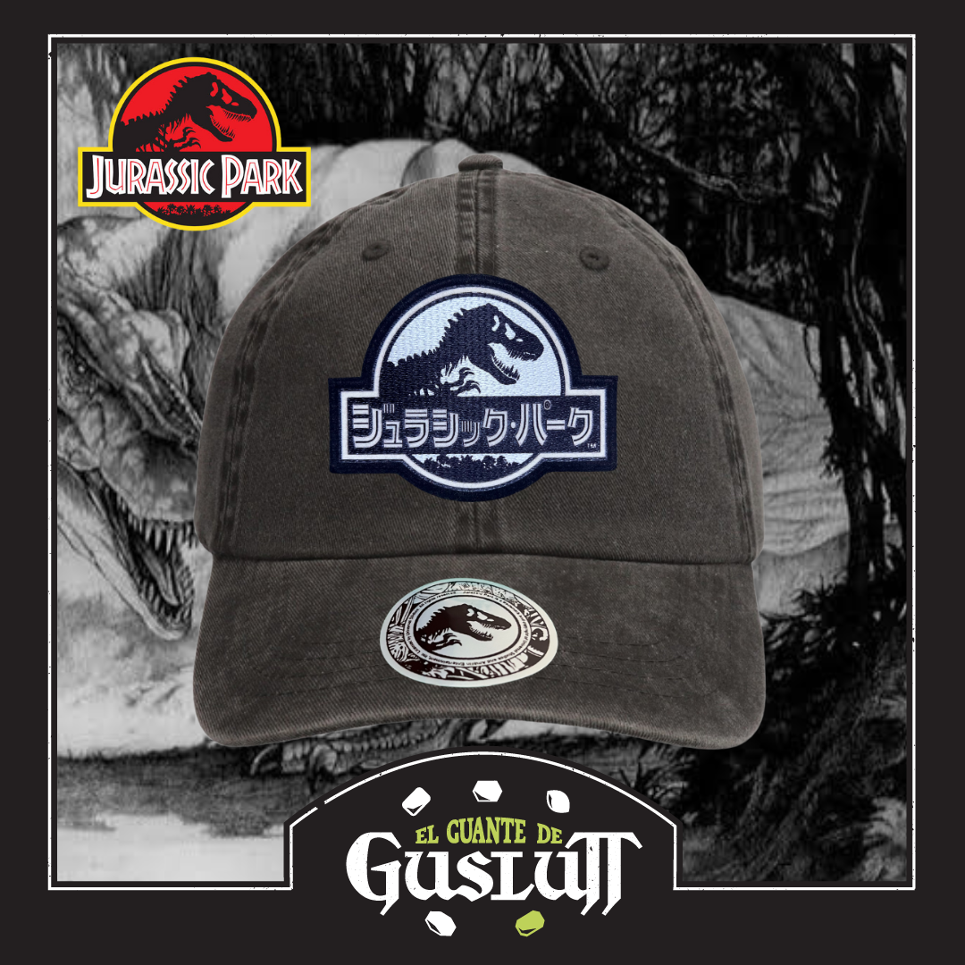 Gorra Jurassic Park “Japanese Classic Logo” Gris Vintage