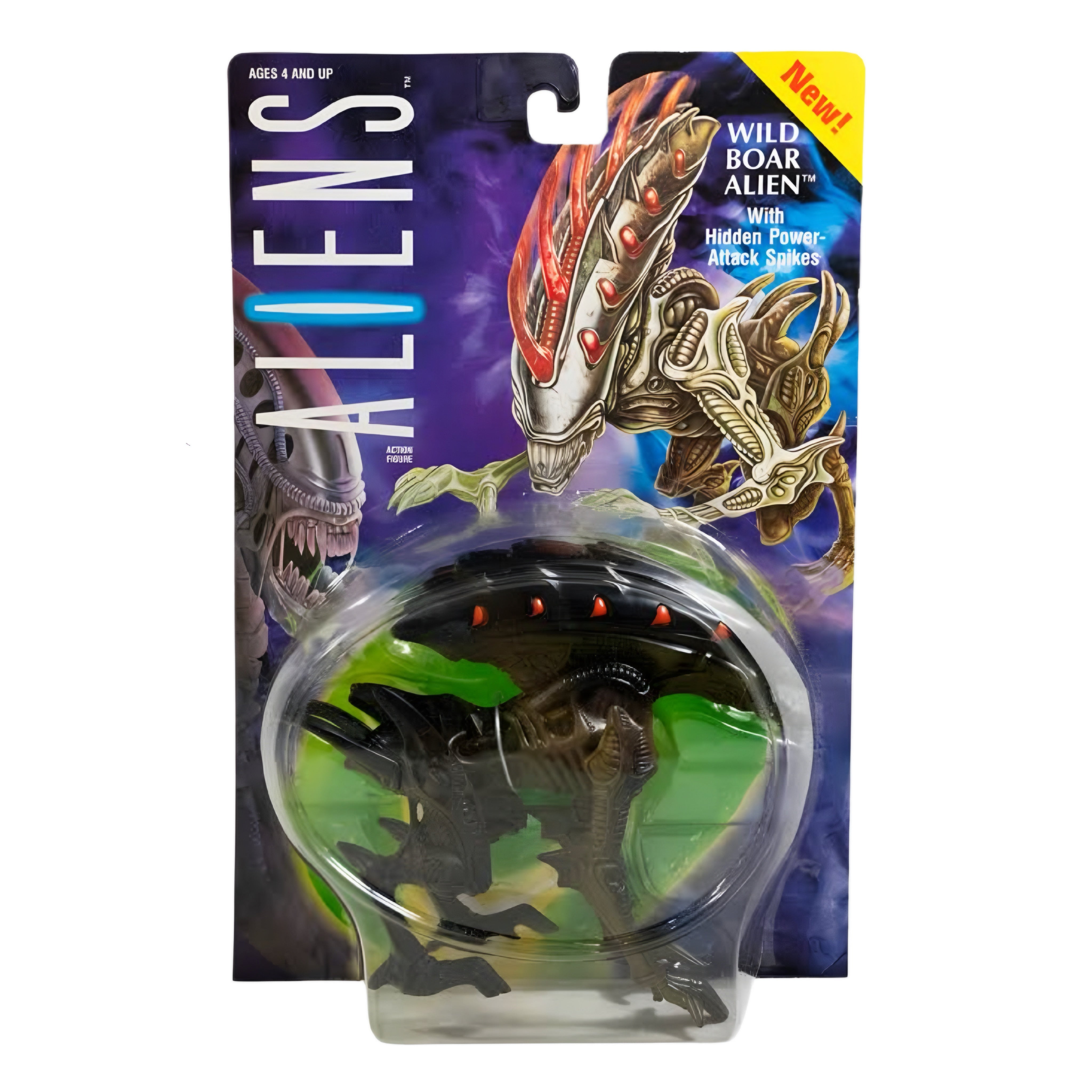 Figura Retro Kenner Wild Boar Alien con acción de ataque