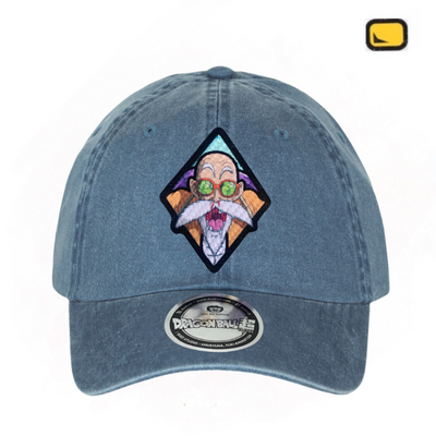 Gorra Dragon Ball Z Maestro Roshi Azul Tipo Deslavada