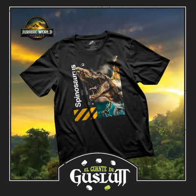 Playera Jurassic World Rebirth Spinosaurus Negra