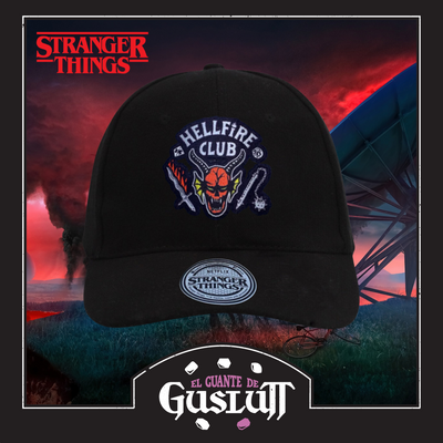 Gorra Stranger Things Logo Club Hellfire Negra