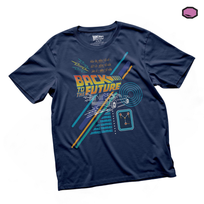 Playera Back to the Future Outatime Azul Marino
