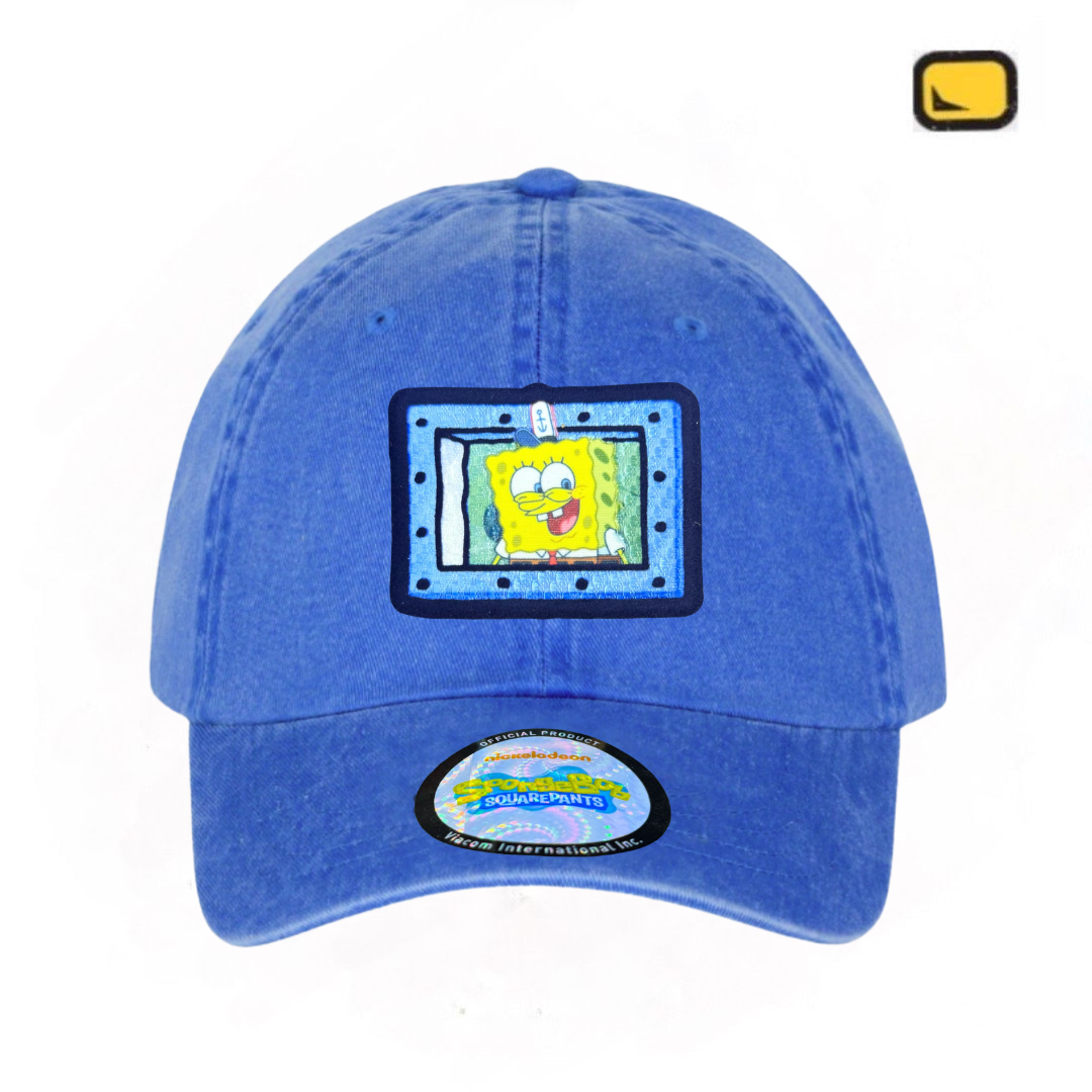 Gorra Nickelodeon Bob Esponja Azul Royal Tipo Deslavada