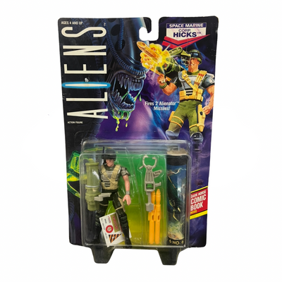 Figura Retro Kenner Aliens Space Marine Corporal Hicks con acción de ataque