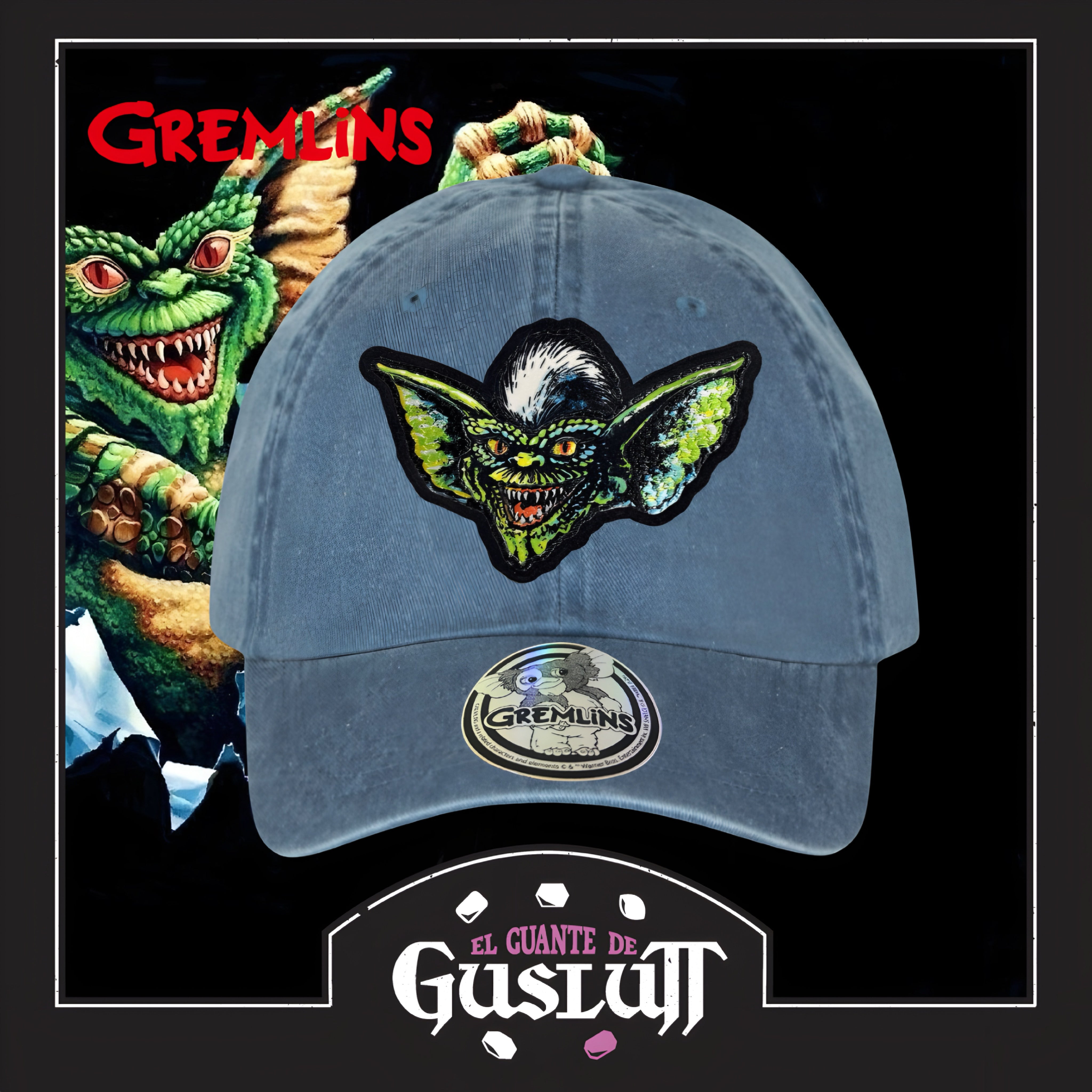 Gorra Gremlins Stripe Azul Tipo Deslavada