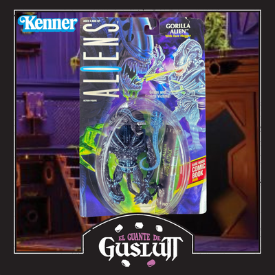 Figura Retro Kenner Gorilla Alien Versión Azul con acción de ataque