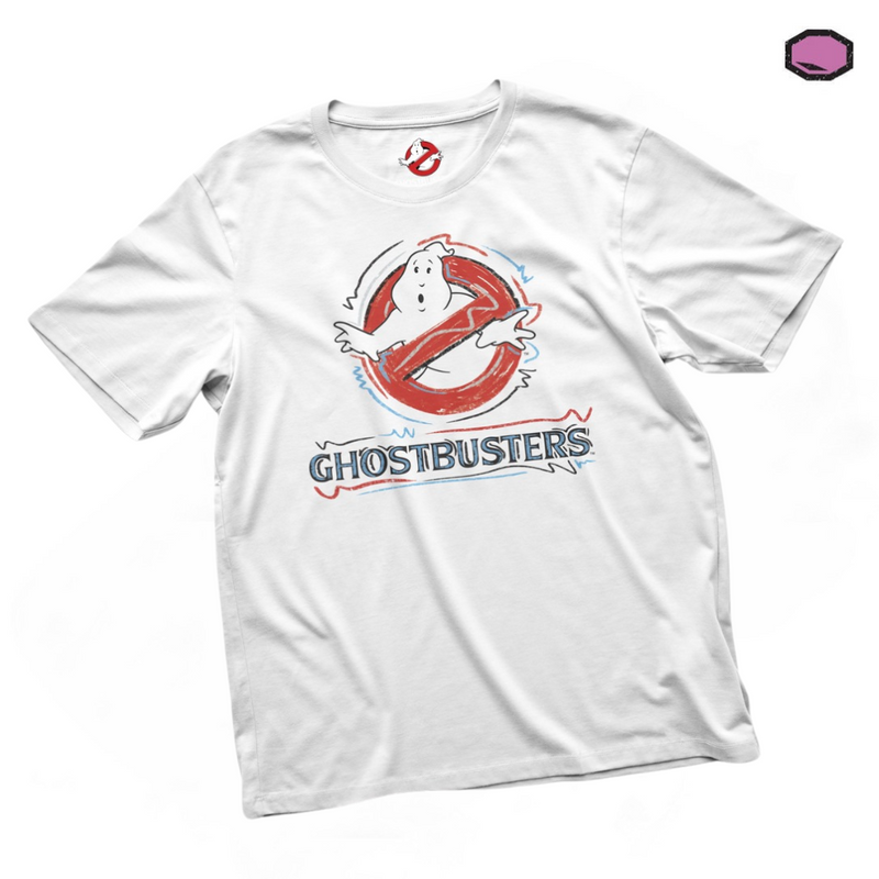 Playera Ghostbusters Logo “Colors” Blanca