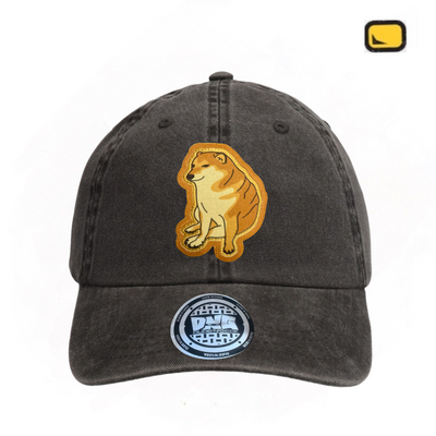 Gorra Cheems Gris Tipo Deslavada