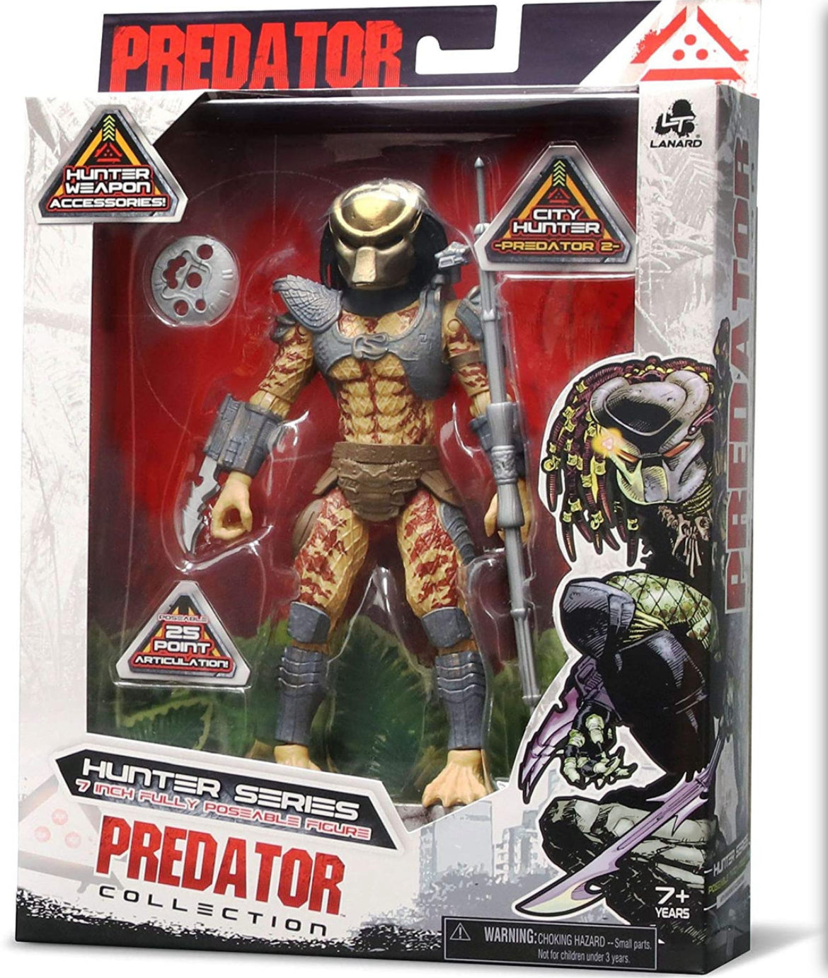 Figura Lanard Toys Predator 2 City Hunter Predator Escala 1/10