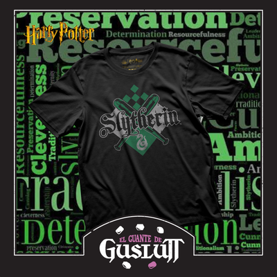 Playera Harry Potter Slytherin Quidditch Team Negra