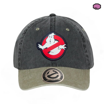 Gorra Los Cazafantasmas Logo Clásico Gris/Beige Tipo Deslavada