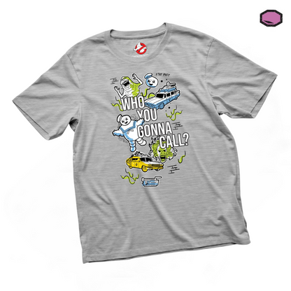Playera Ghostbusters “Who you gonna call? Ghostbusters!” Gris