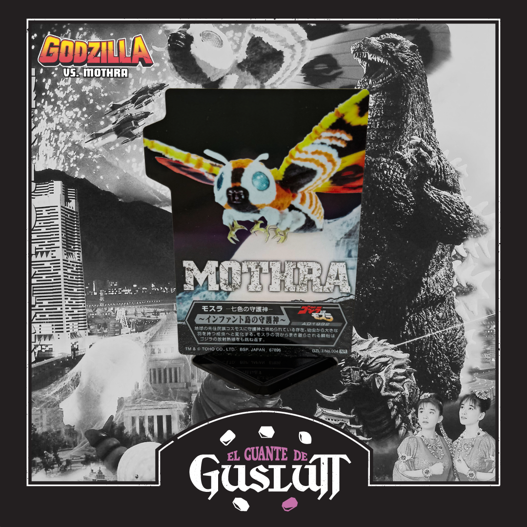 Tarjeta Acrílica con base Godzilla vs Mothra (1992) Versión Japonesa Ichiban Kuji