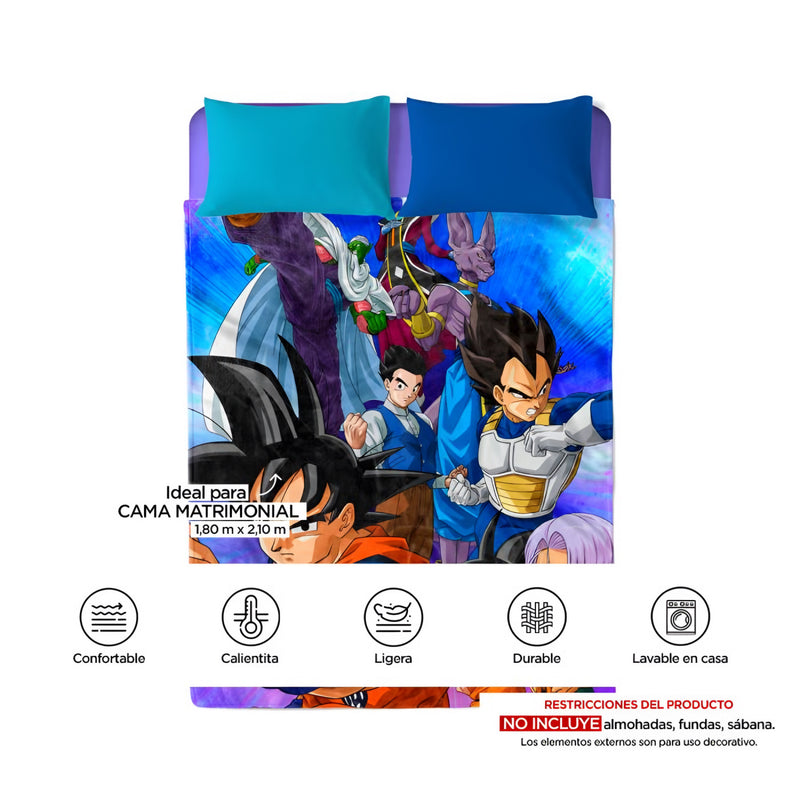 Cobertor Matrimonial Dragon Ball Super
