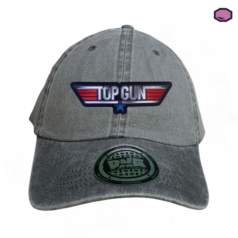 Gorra Top Gun Logo Gris Vintage