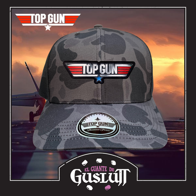 Gorra Top Gun Logo Clásico Camo Tipo Trucker Premium