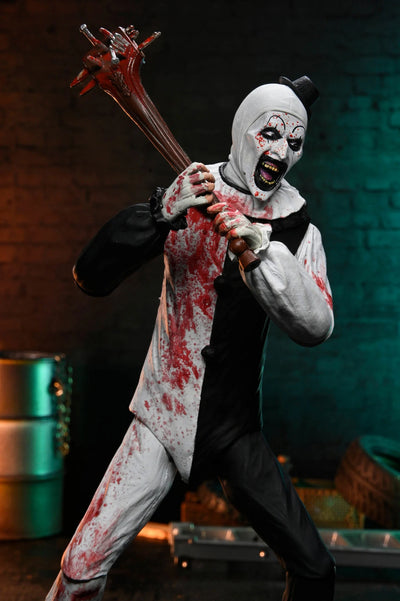 Figura NECA Terrifier ll Art The Clown (Blood Splattered) Versión Ultimate