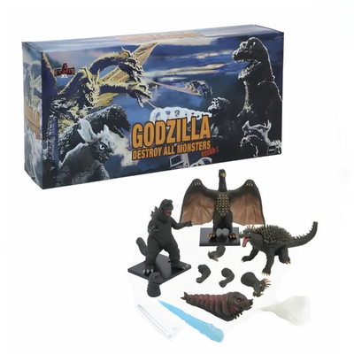 Set de Figuras Mezco Toyz Godzilla Destroy All Monsters Round 1