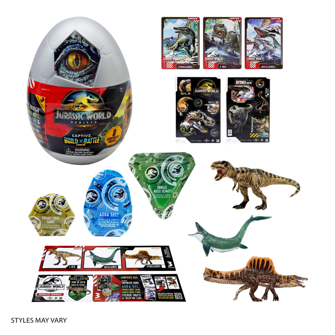 Kit Jurassic World Rebirth Captivz Build N Battle Dinos (8 Sorpresas al azar)