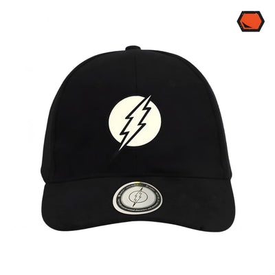 Gorra DC Comics Flash Logo con efecto de brillo en la oscuridad Negra