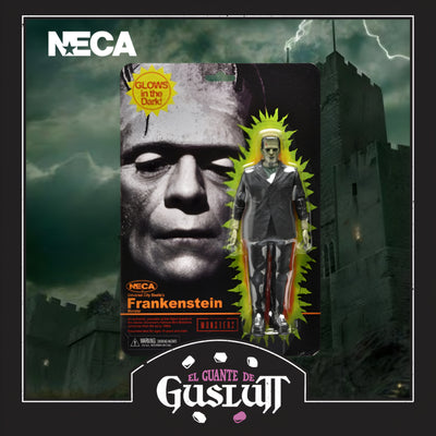 Figura NECA Universal Monsters Frankenstein con efecto de brillo en la oscuridad