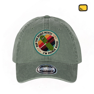Gorra Rick and Morty Pickle Rick Verde Tipo Deslavada