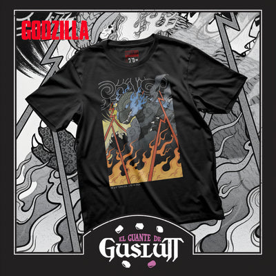 Playera Godzilla TCG Cover Negra