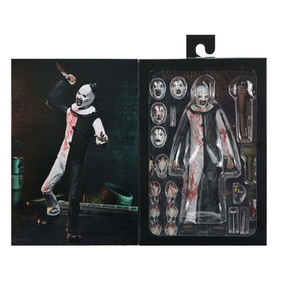 Figura NECA Terrifier ll Art The Clown (Blood Splattered) Versión Ultimate