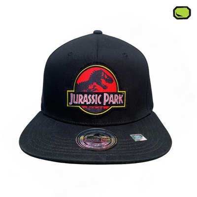 Gorra Jurassic Park Logo Clásico Rojo Snapback Negra