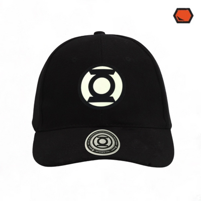 Gorra DC Comics Green Lantern Logo con efecto de brillo en la oscuridad Negra