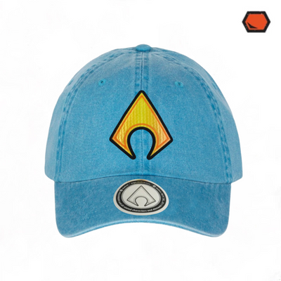 Gorra DC Comics Aquaman Logo Clásico Turquesa Tipo Deslavada