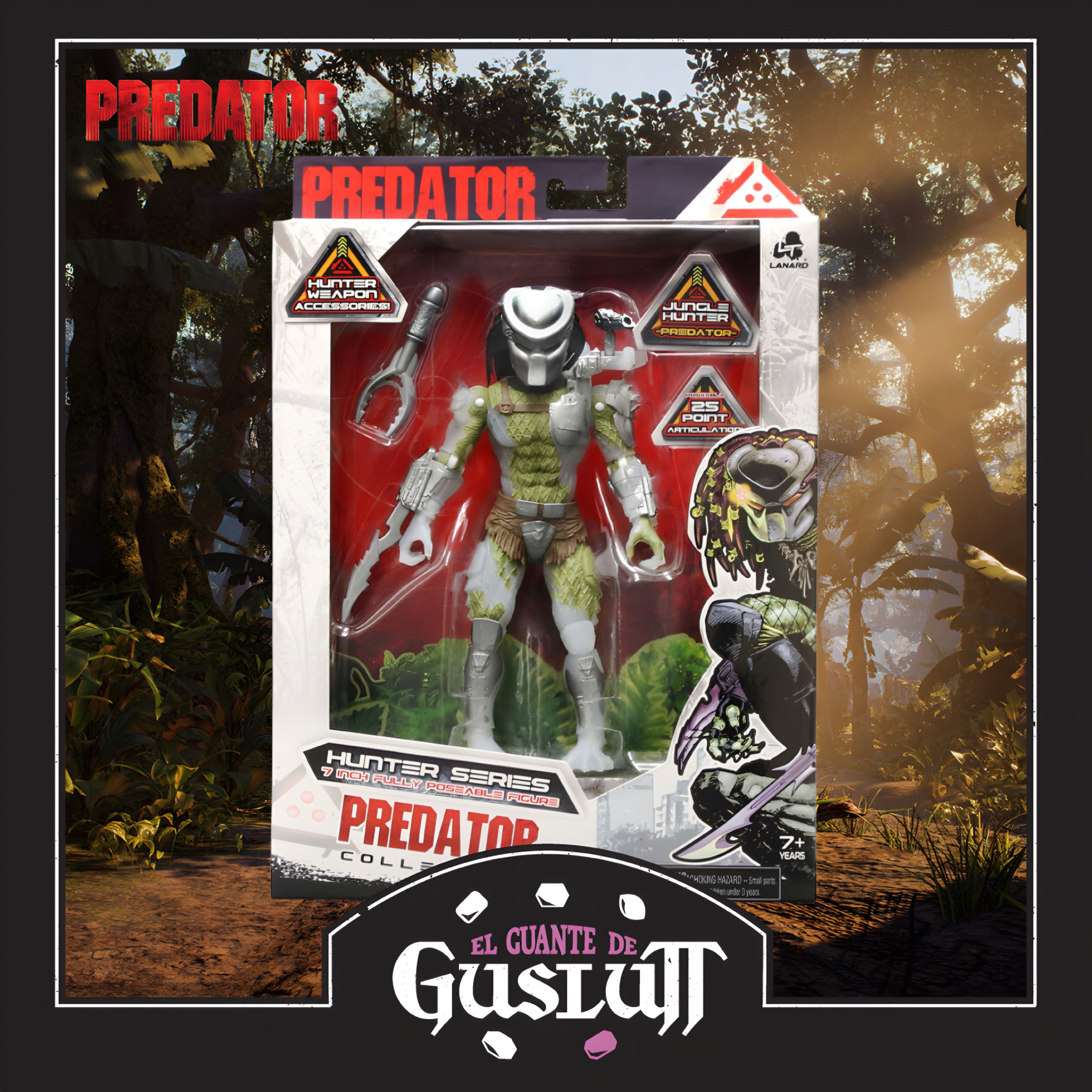 Figura Lanard Toys Predator Jungle Hunter Predator Escala 1/10