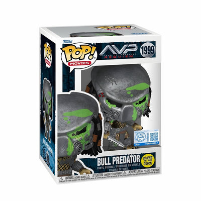 Figura Funko Pop Aliens vs Predator: Requiem Bull Predator Edición Especial Glows in the Dark