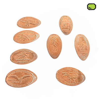 Set de Monedas Conmemorativas Jurassic World #1 Versión Edición Limitada Exclusivas de Universal Studios