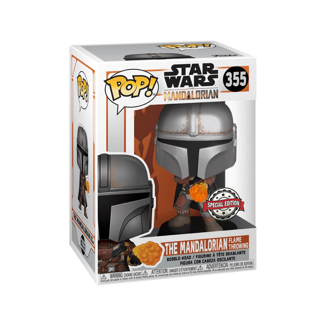 Figura Funko Pop Star Wars The Mandalorian Flame Throwing