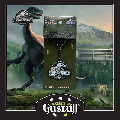 Llavero Jurassic World Logo Metálico 3D