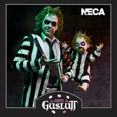 Figura NECA Striped Suit Beetlejuice Versión Ultimate
