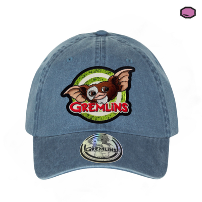 Gorra Gremlins Gizmo The Mogwai Azul Tipo Deslavada