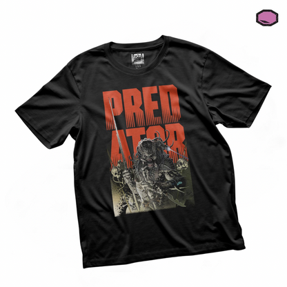 Playera Predator Portada Cómic Variante Predator: Hunters II Negra