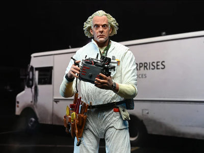 Figura NECA Back to the Future Doc Brown (Traje NBQ) Versión Ultimate