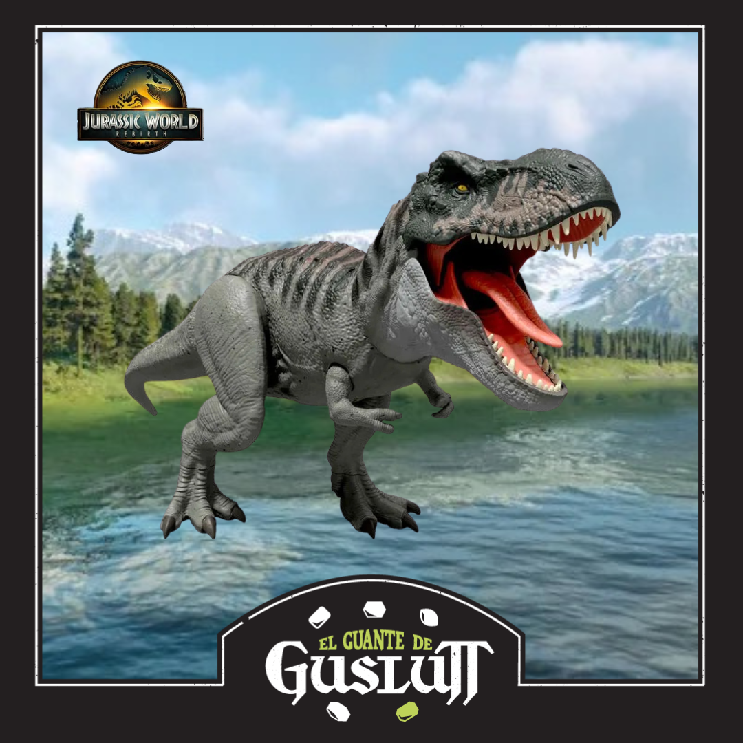 Figura Jurassic World Rebirth Tyrannosaurus Rex con Acción de Batalla y Sonido
