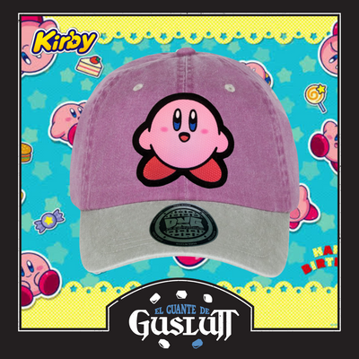 Gorra Kirby Smiling Kirby Uva/Beige Tipo Deslavada