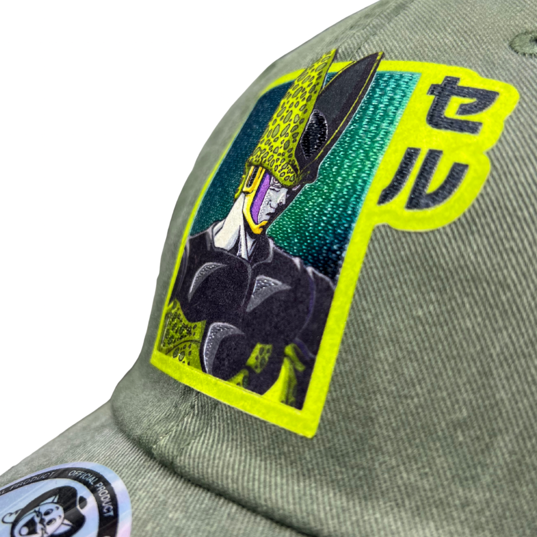 Gorra Dragon Ball Z Cell Perfecto Verde Tipo Deslavada