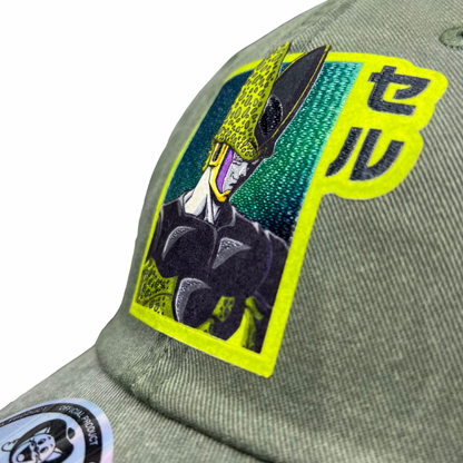 Gorra Dragon Ball Z Cell Perfecto Verde Tipo Deslavada